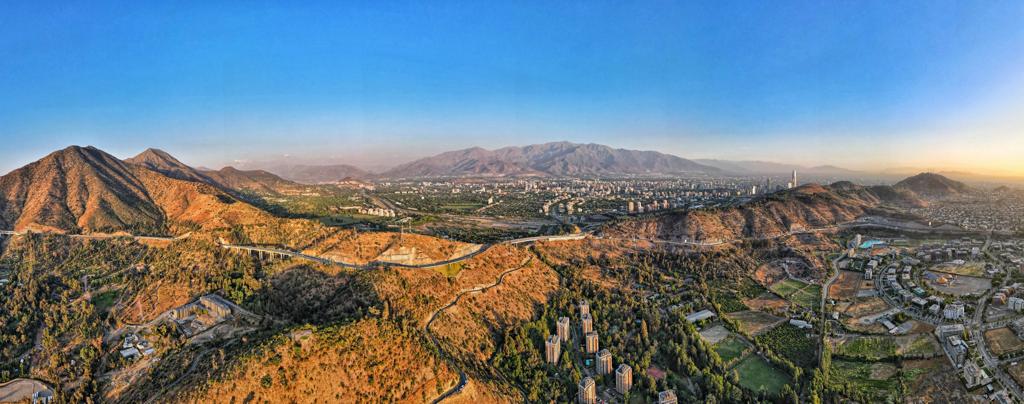 Panorámica Cordón Manquehue 30x80 cm